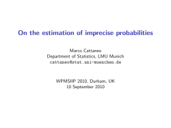 On the estimation of imprecise probabilities