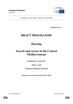 Draft programme