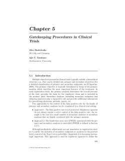 Chapter 5 Gatekeeping Procedures in Clinical Trials