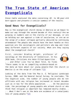 The True State of American Evangelicals