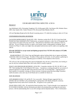 JUN 2016 - Unity Renaissance of Chesapeake