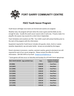 FGCC Youth Soccer Program