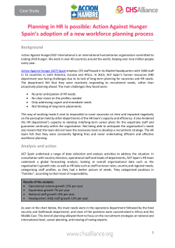 Planning in HR is possible: Action Against Hunger