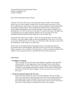 AP Environmental Science Packet