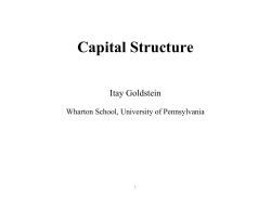Capital Structure - Wharton Finance Department