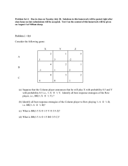 Problem 1 (4p) Consider the following game: (a) Suppose that the