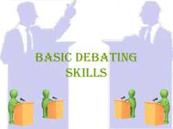 Basic Debating Skills - KSU Faculty Member websites