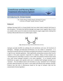 hydrogen peroxide - Controlled Environment Systems Research