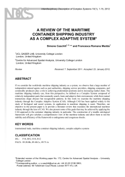 a review of the maritime container shipping industry as a complex