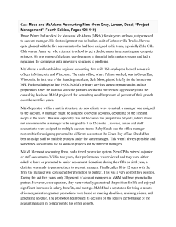 Case Moss and McAdams Accounting Firm