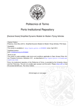 Simplified Dynamic Models for Modern Flying Vehicles