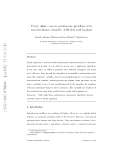 Firefly Algorithm for optimization problems with non