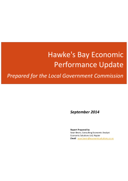 Hawkes Bay Sean Bevin Economic Solutions Report Sept 2014