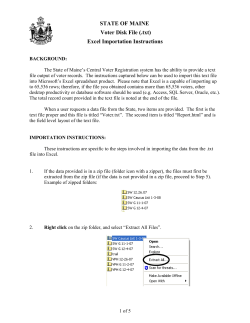 Instructions for Importing CVR Data to Excel