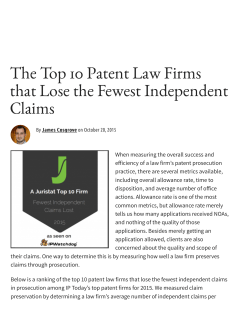 The Top 10 Patent Law Firms that Lose the Fewest