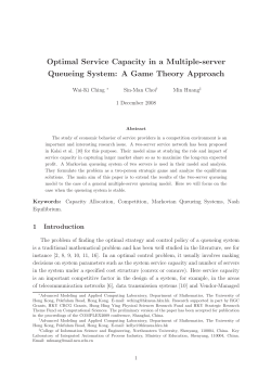 Optimal Service Capacity in a Multiple-server Queueing System