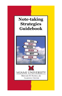 Note-taking Strategies Guide ook