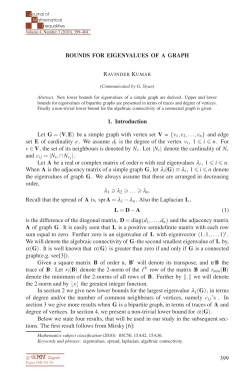Bounds for eigenvalues of a graph - Ele-Math