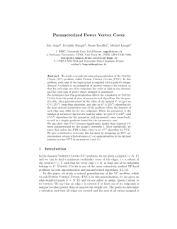 Parameterized Power Vertex Cover - LAMSADE