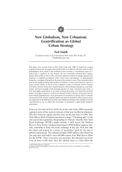 New Globalism, New Urbanism: Gentrification