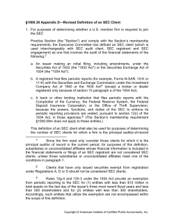 1000.38 Appendix D&mdash;Revised Definition of an SEC Client