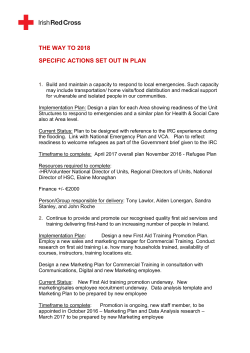 the way to 2018 specific actions set out in plan