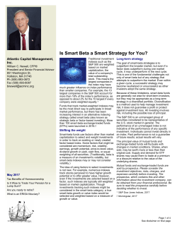 Is Smart Beta a Smart Strategy for You?