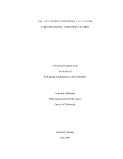 faculty beliefs, intentions, and actions