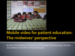 Mobile video for patient education: The midwives* perspective