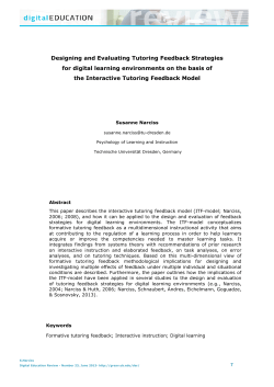 Designing and Evaluating Tutoring Feedback Strategies for digital