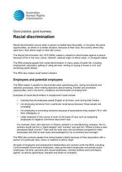 Racial discrimination - Australian Human Rights Commission