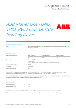 ABB (Power One - UNO, TRIO, PVI, PLUS, ULTRA) blue`Log Driver