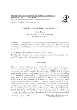 This proof of NP - International Journal of Pure and Applied