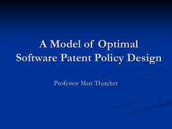 Why Do Firms Patent Software?