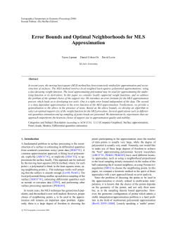 Error Bounds and Optimal Neighborhoods for MLS Approximation