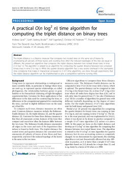 time algorithm for computing the triplet distance on binary trees