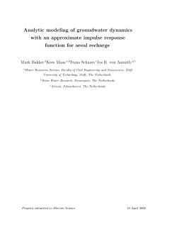 Analytic modeling of groundwater dynamics with an approximate