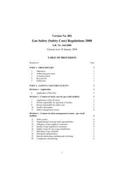Gas Safety (Safety Case) Regulations 2008