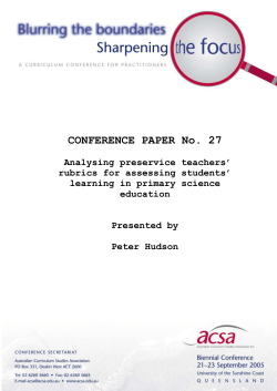 CONFERENCE PAPER No