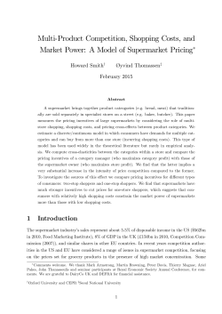 Multi-Product Competition, Shopping Costs, and Market Power: A