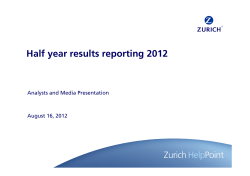 Half Year Results 2012 | Analysts and Media