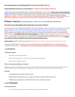 developing effective historical arguments