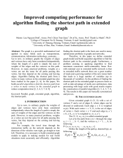 Improved computing performance for algorithm finding the shortest