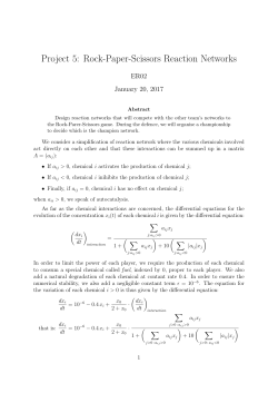 Project 5: Rock-Paper-Scissors Reaction Networks