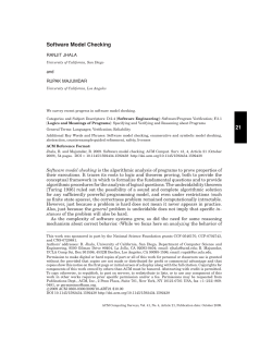 Software model checking - Colorado State University Computer
