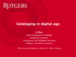 Presentation Slides - The Council on East Asian Libraries