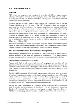 8.3 superannuation - ACT Department of Treasury