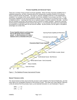 Process Capability Analysis