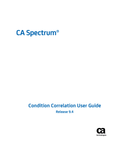 CA Spectrum Condition Correlation User Guide
