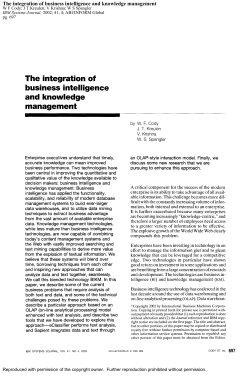The integration of business intelligence and